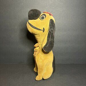 Vintage 1965 A.D. Sutton & Sons NY Brown & Black Plush Stuffed Dog Figure Toy 9"